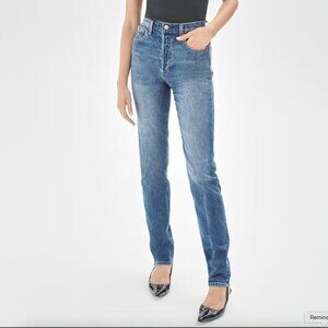 Aritzia Denim Forum The Yoko High Rise Slim Jeans Blue Wash Size 28